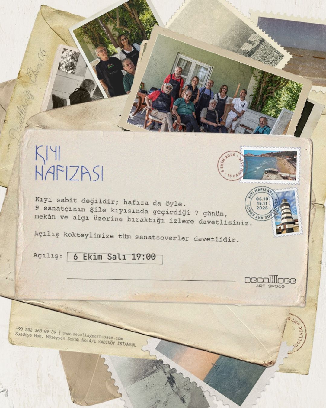 Kıyı Hafızası sergisi açılış davetiyesi